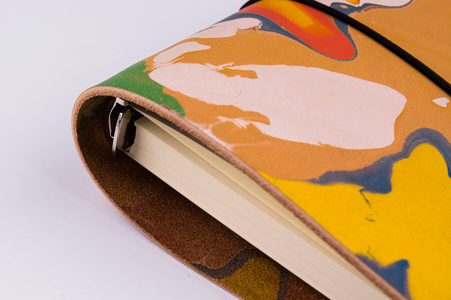 Genuine Leather Marble Art Travel Notebook 