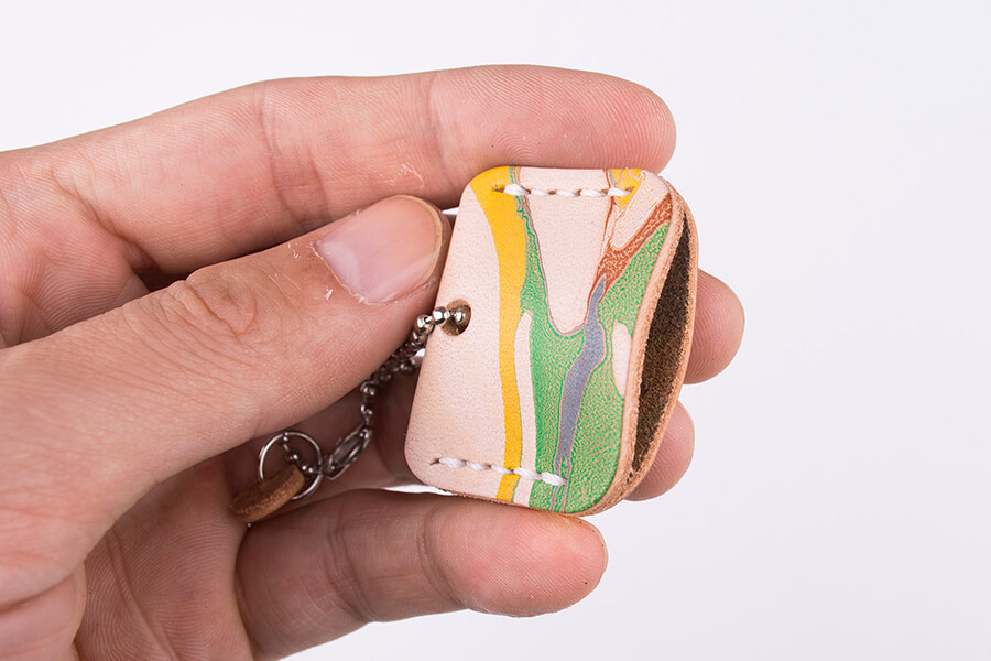 Genuine Leather Marble Key Caps 
