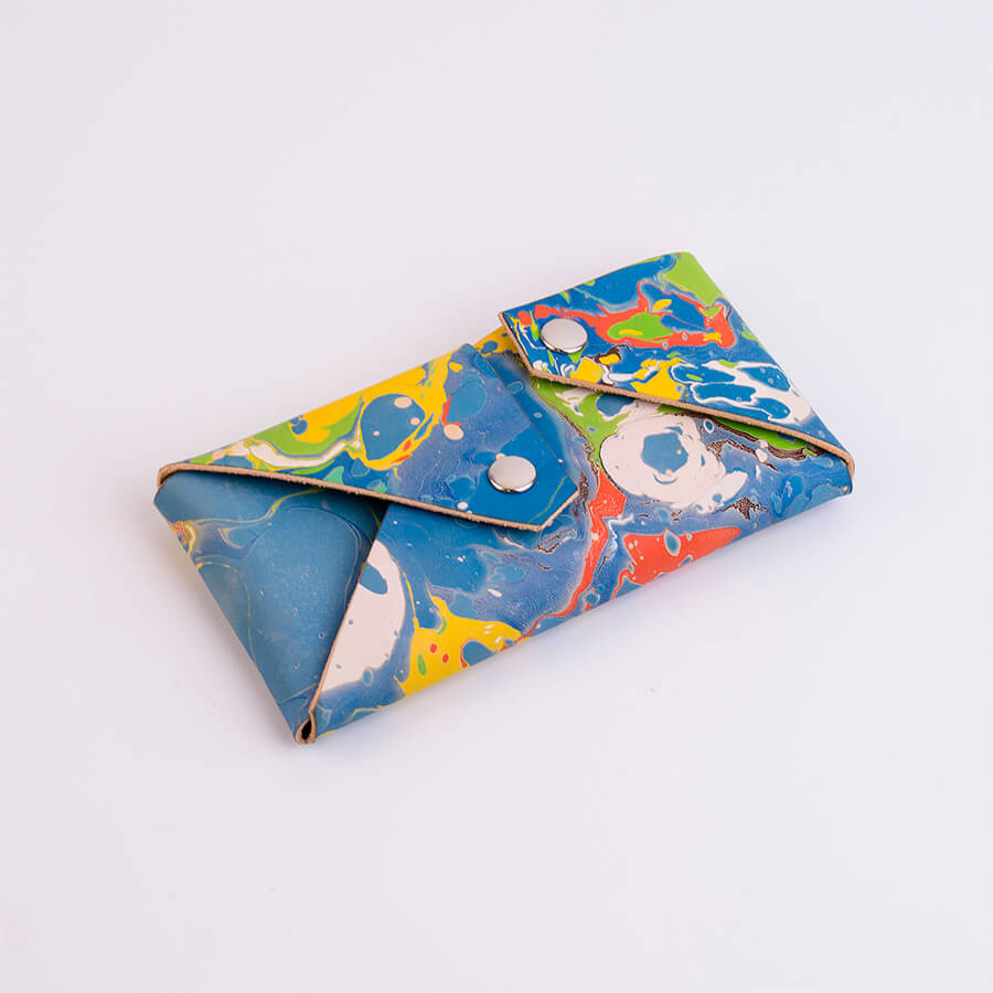 Genuine Leather Marble Phone Case 