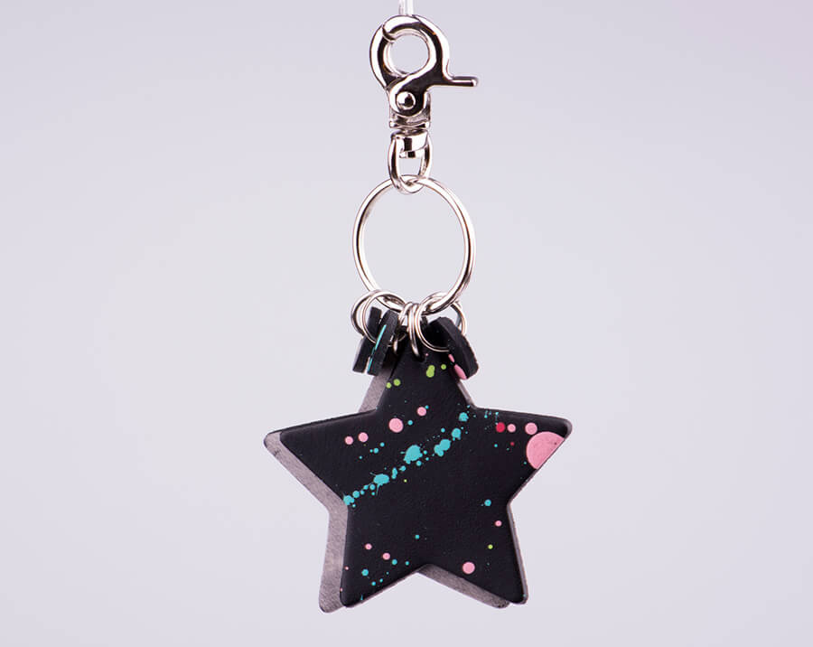 Genuine Leather Splatter  Ahanging Ornaments 