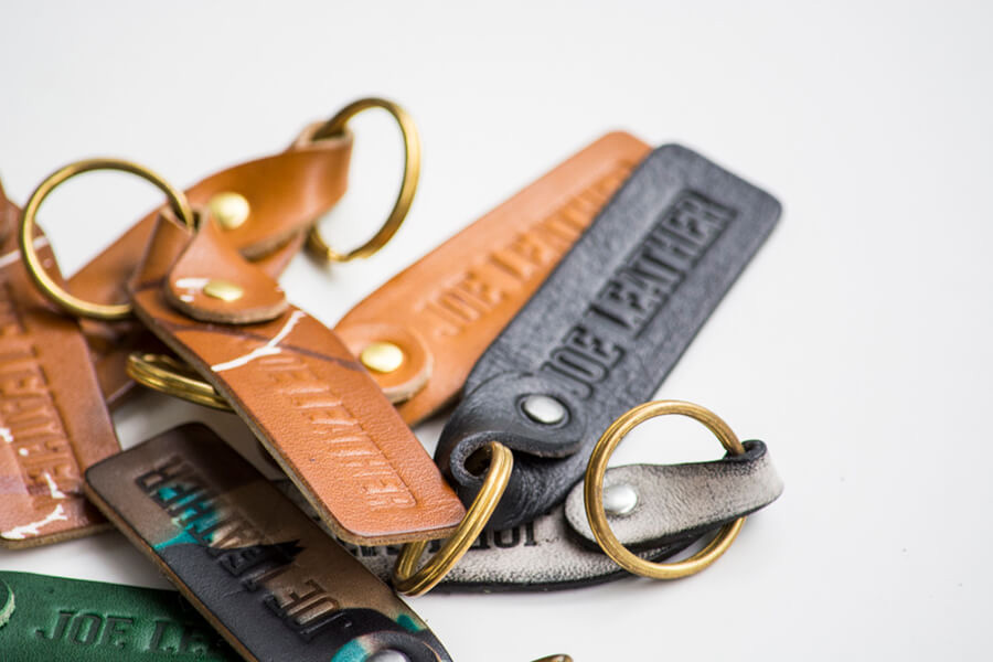 Genuine Leather Splatter  Ahanging Ornaments 