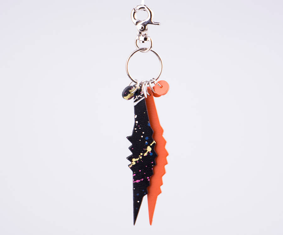 Genuine Leather Splatter  Ahanging Ornaments 