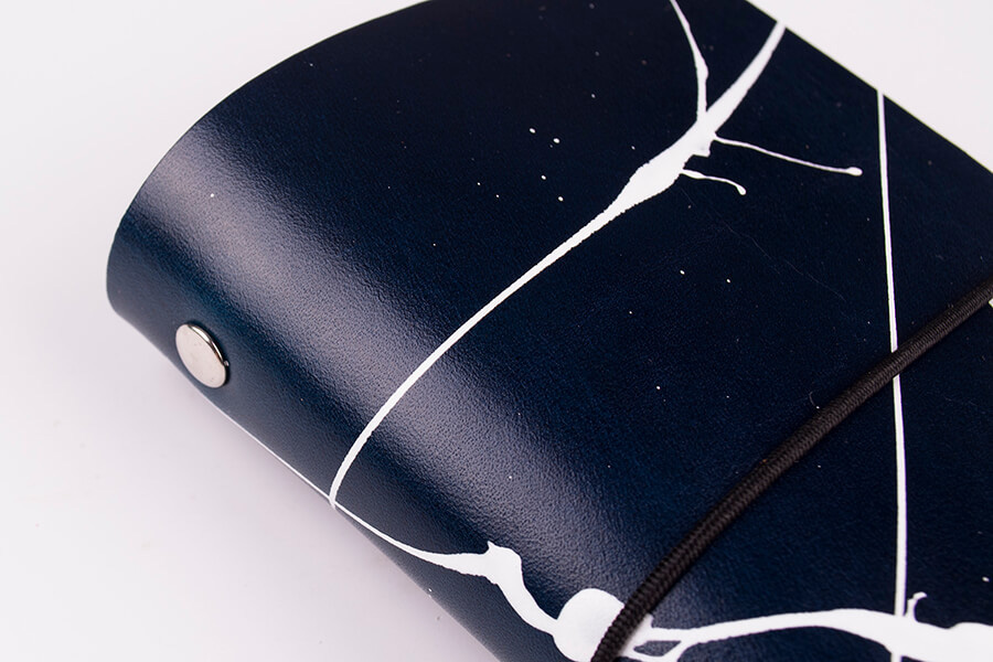 Genuine Leather Splatter Art Travel Notebook 