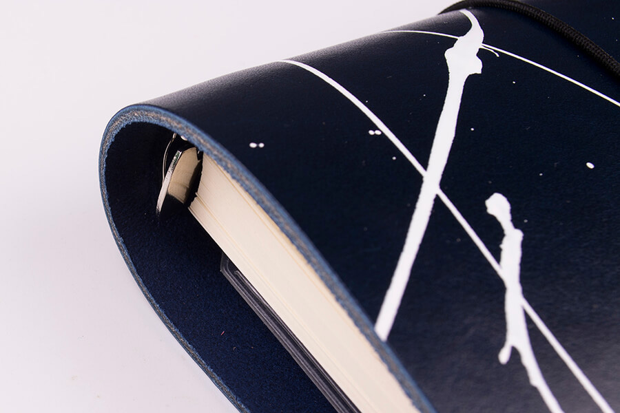 Genuine Leather Splatter Art Travel Notebook 