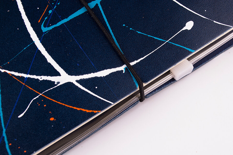 Genuine Leather Splatter Art Travel Notebook 