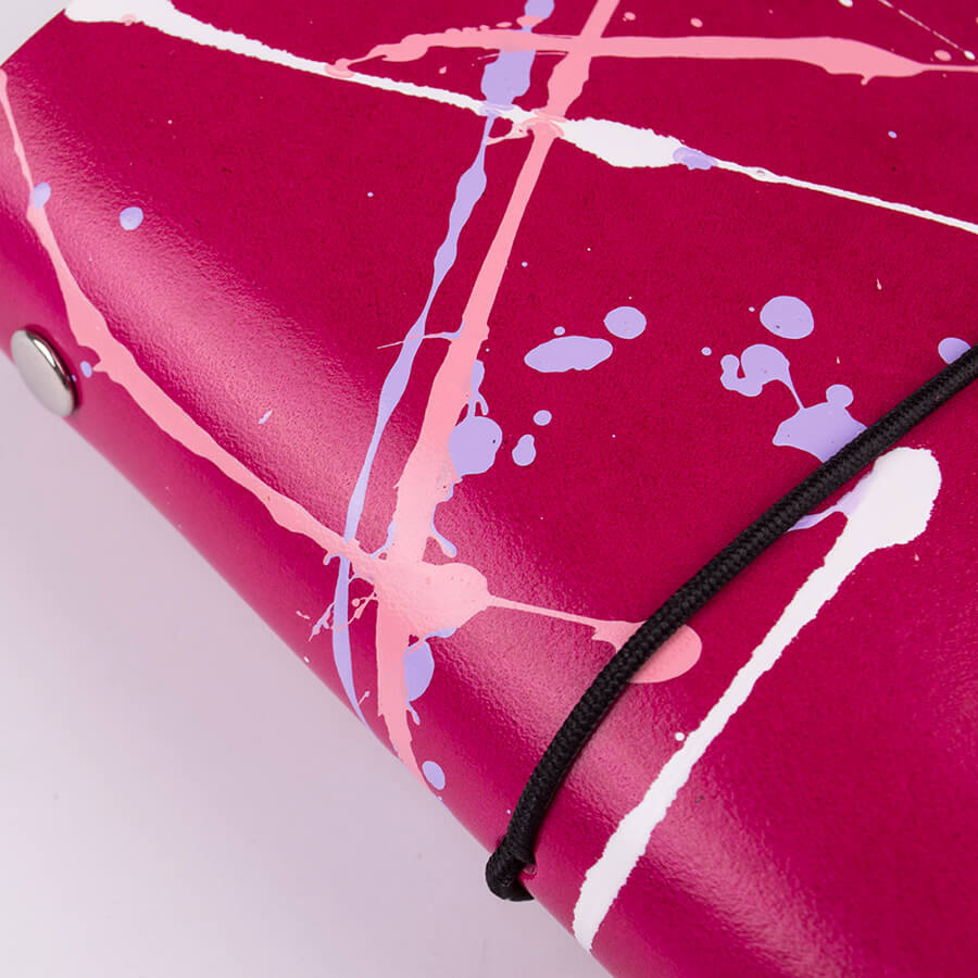 Genuine Leather Splatter Art Travel Notebook 