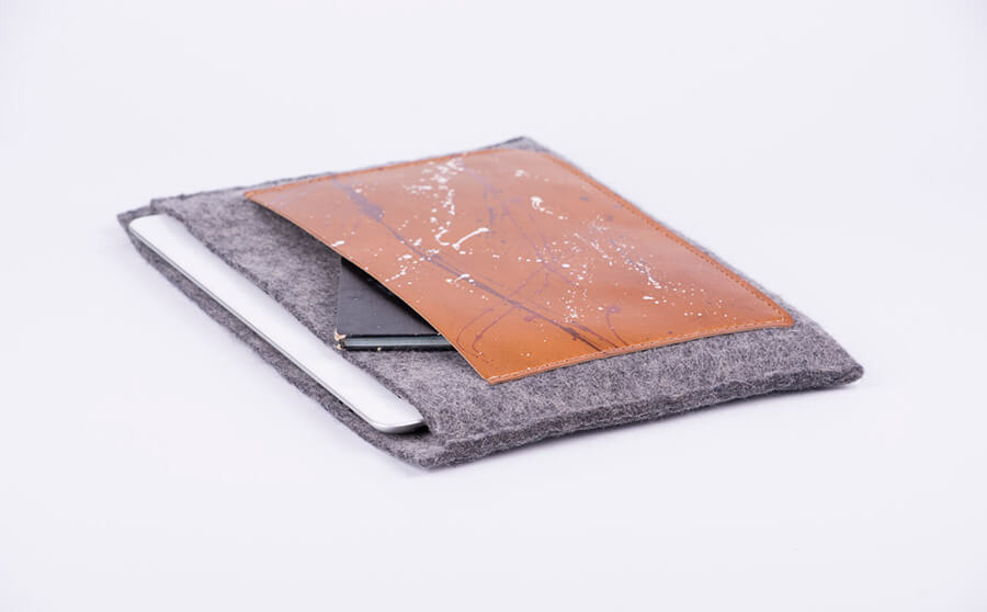Genuine Leather Splatter Ipad Bag 