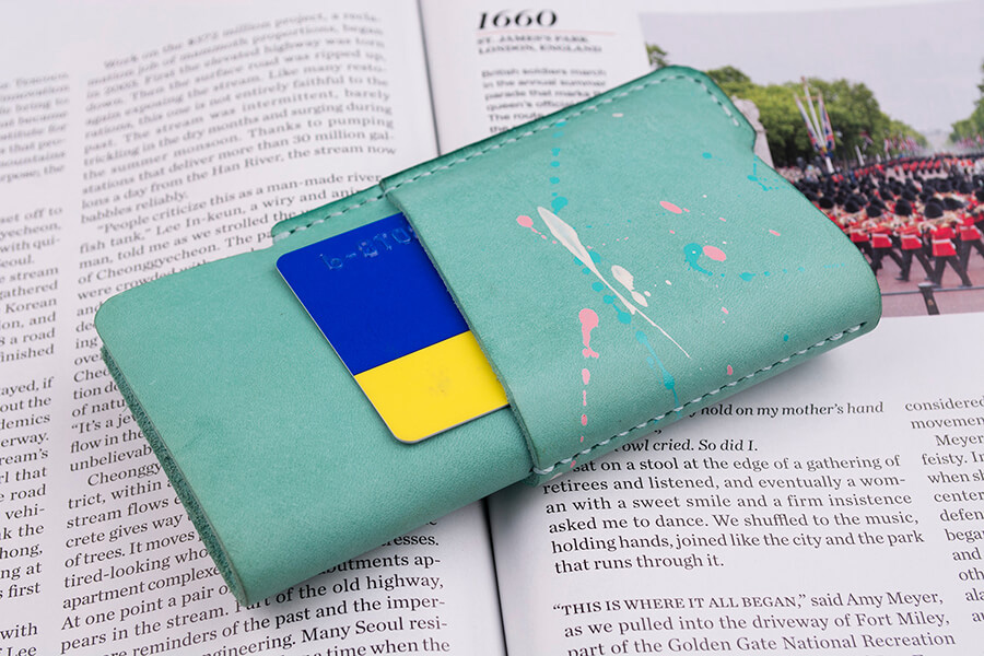 Genuine Leather Splatter Phone Case 