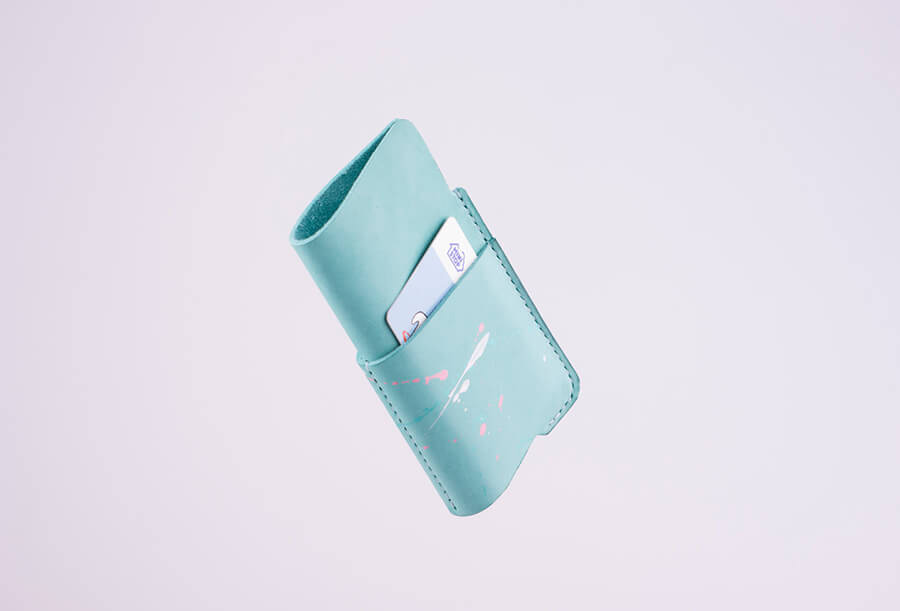 Genuine Leather Splatter Phone Case 