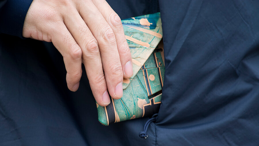 Genuine Leather Splatter Unique Wallet 