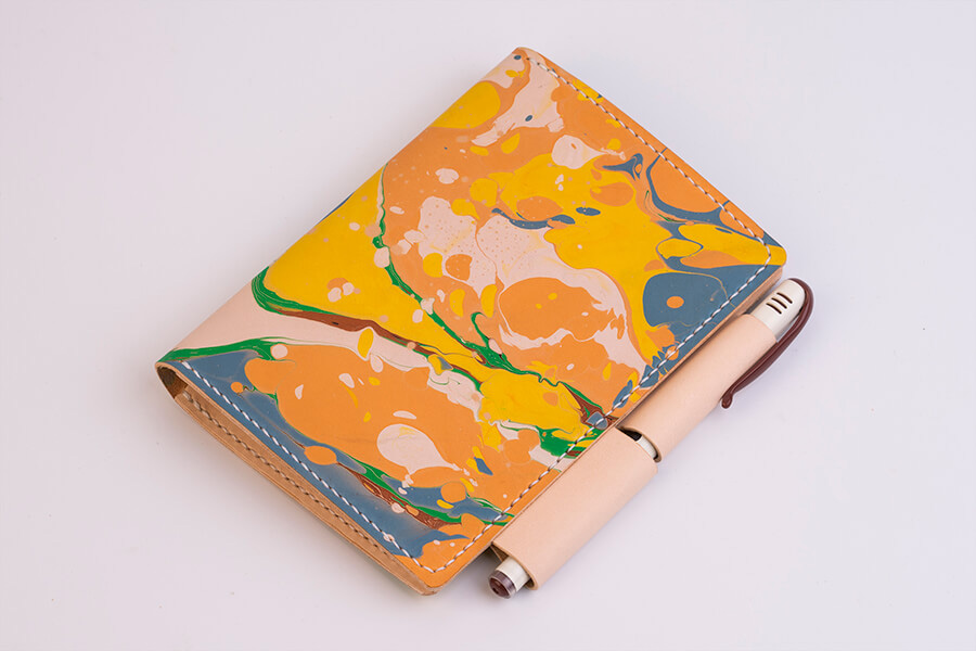 Genuine Leather Marble Passport Case 