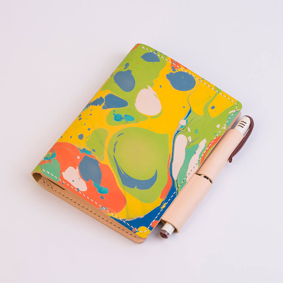 Genuine Leather Marble Passport Case 