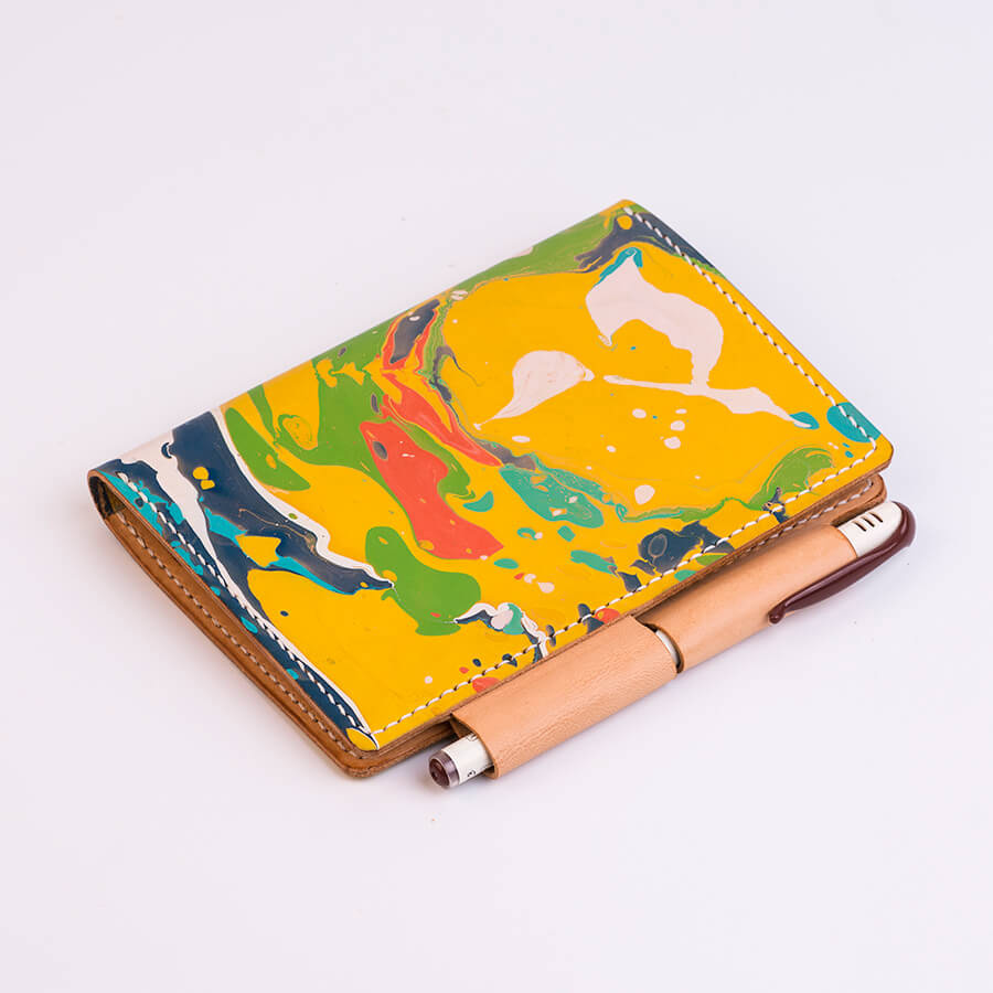 Genuine Leather Marble Passport Case 