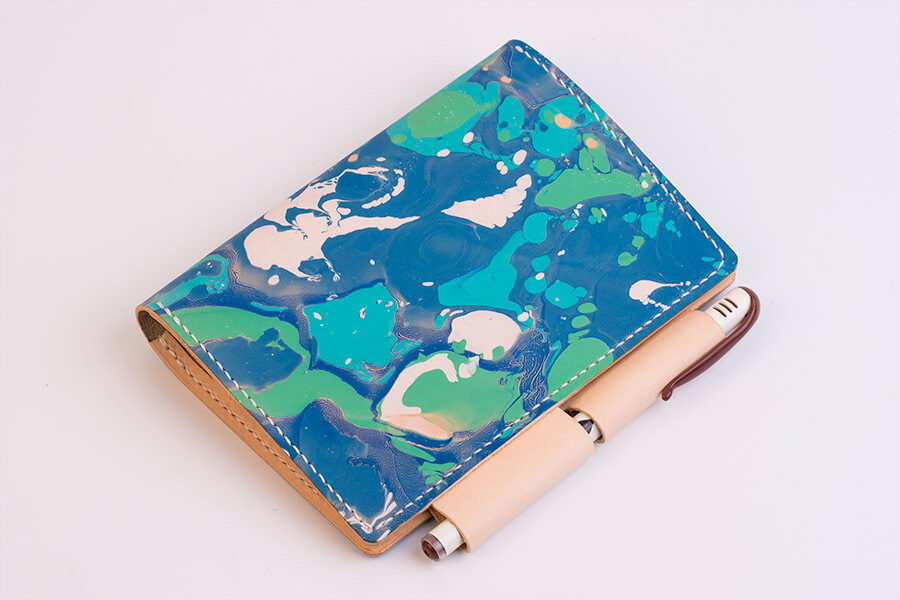 Genuine Leather Marble Passport Case 