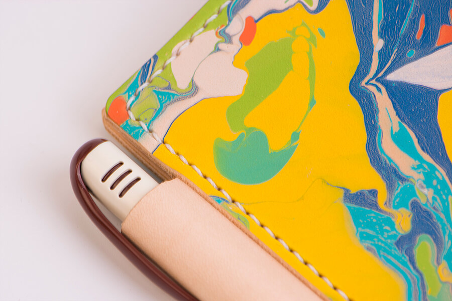 Genuine Leather Marble Passport Case 