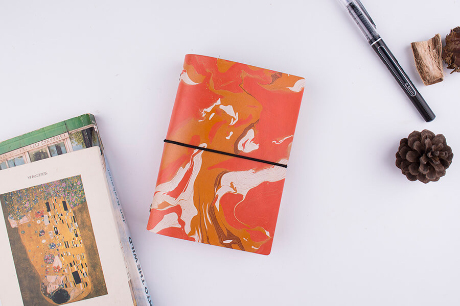 Genuine Leather Marble Traveler S Notebook 