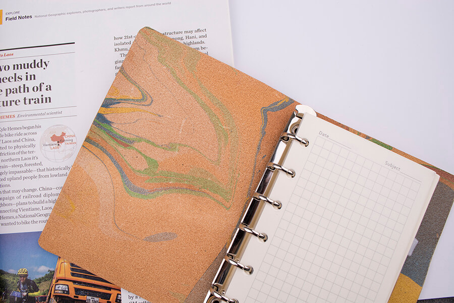 Genuine Leather Marble Traveler S Notebook 