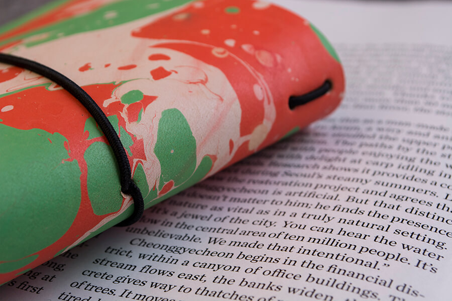 Genuine Leather Marble Traveler S Notebook 