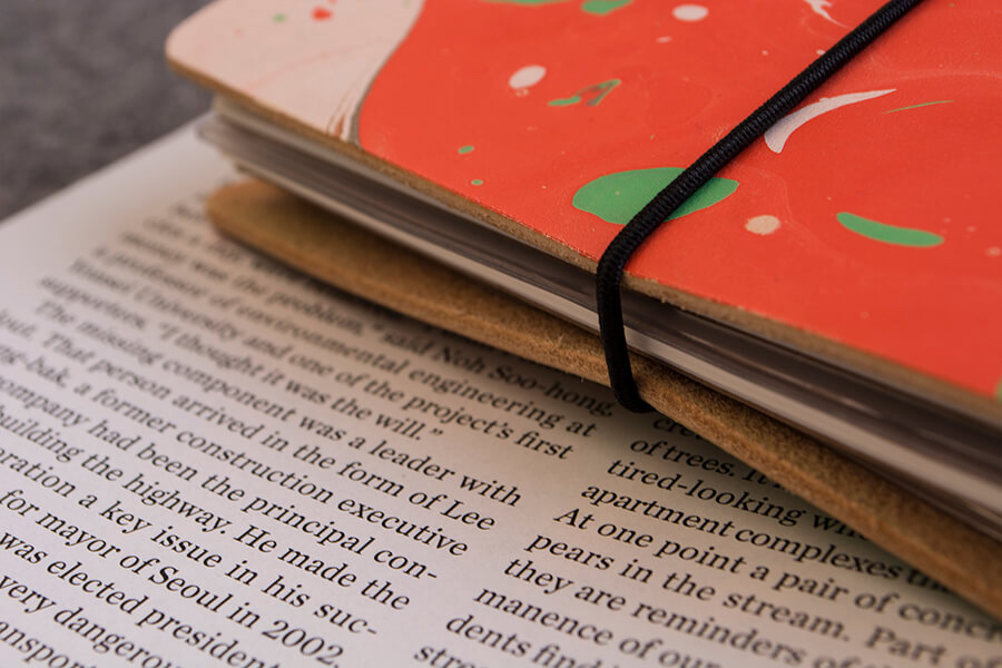 Genuine Leather Marble Traveler S Notebook 
