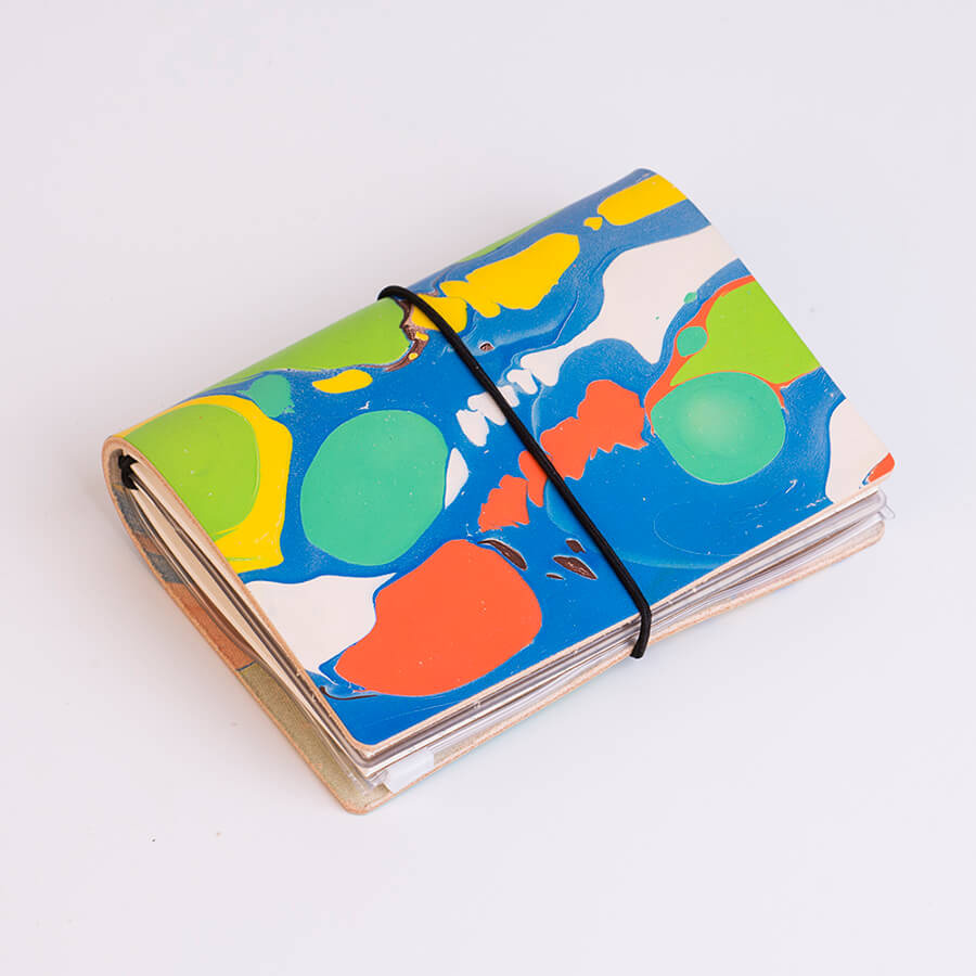 Genuine Leather Marble Traveler S Notebook 