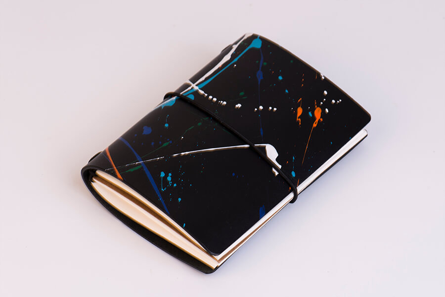 Genuine Leather Splatter Traveler S Notebook 