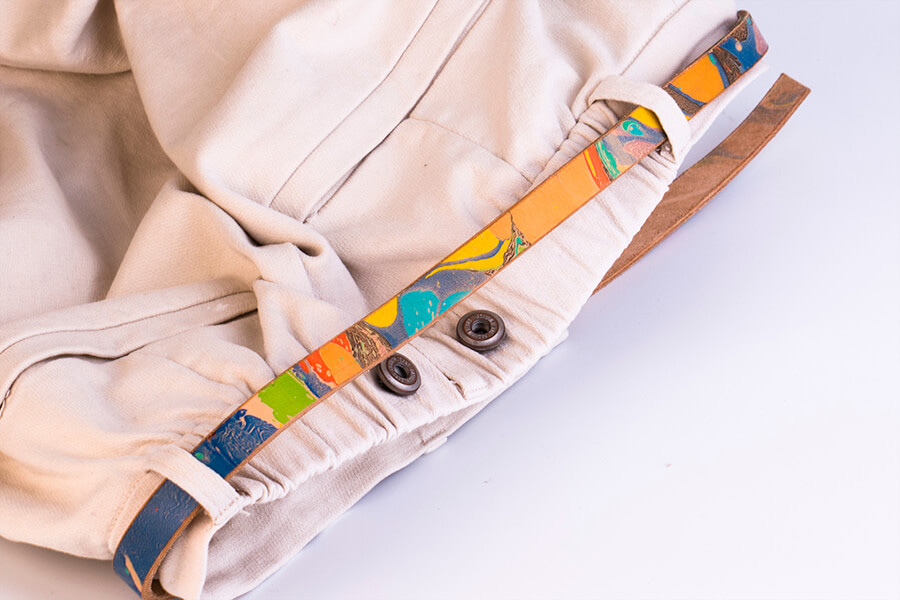 Genuine Leather Marble Belt 