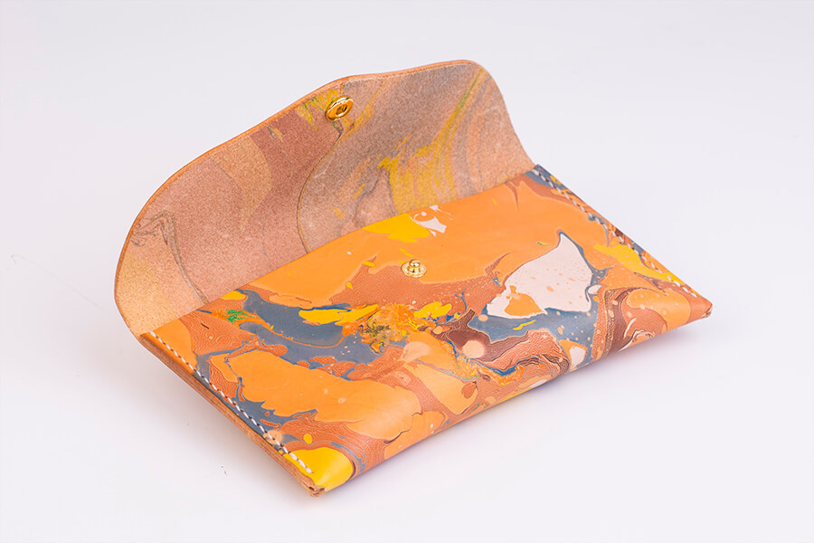 Genuine Leather Marble Simple Wallet 