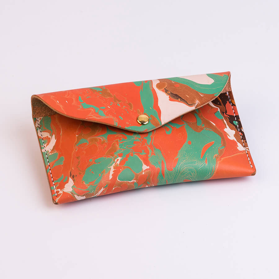Genuine Leather Marble Simple Wallet 
