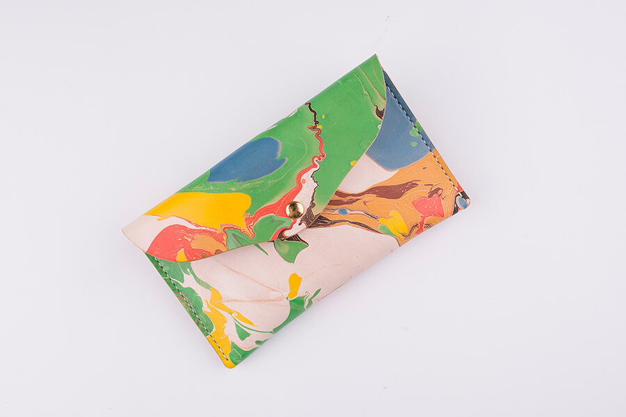 Genuine Leather Marble Simple Wallet 