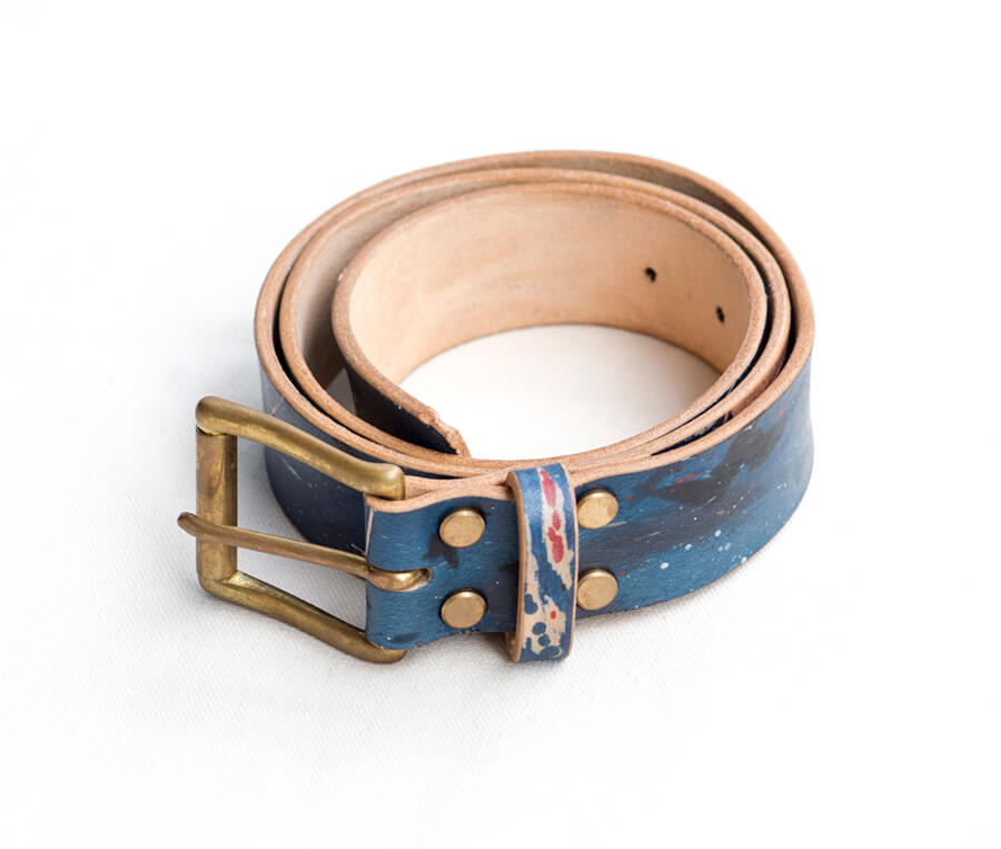 Genuine Leather Splatter Belt 