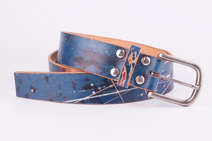 Genuine Leather Splatter Belt 
