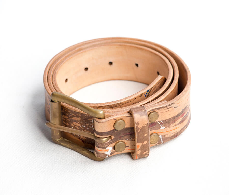 Genuine Leather Splatter Belt 