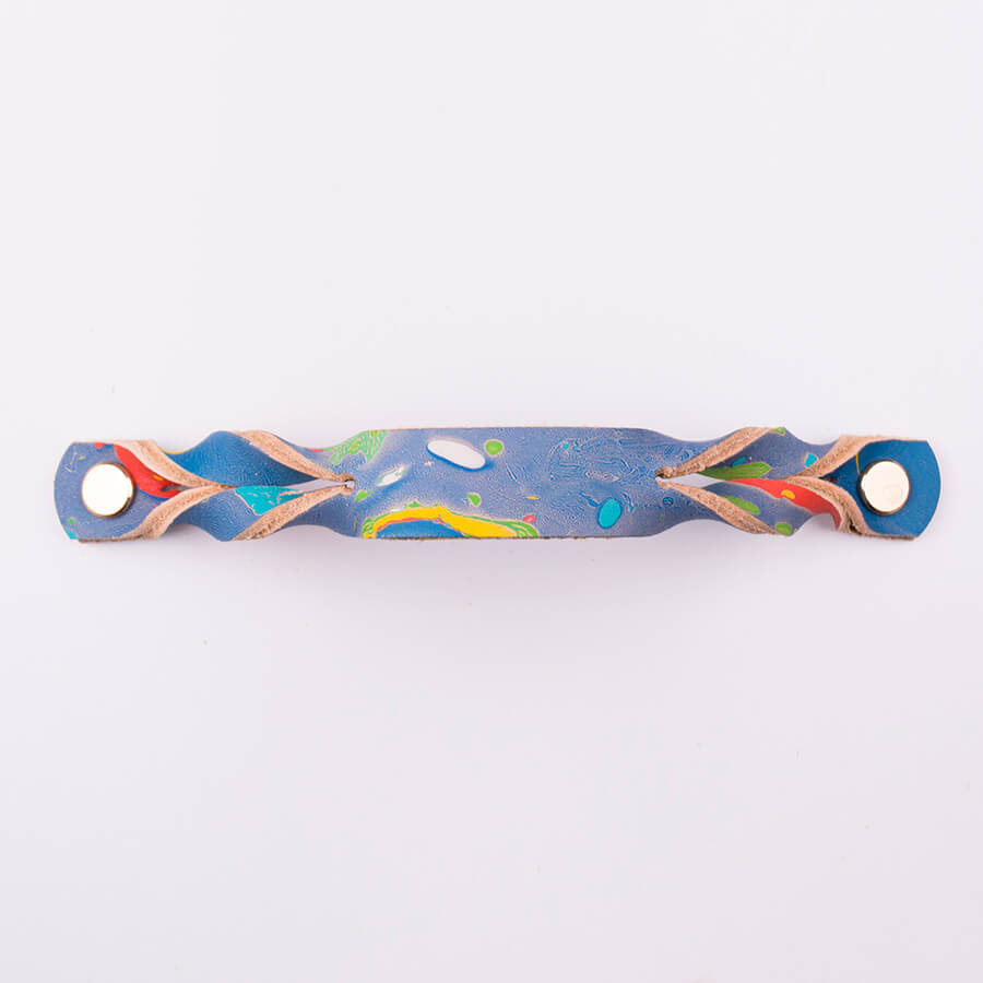 Genuine Leather Marble Door Pulls 