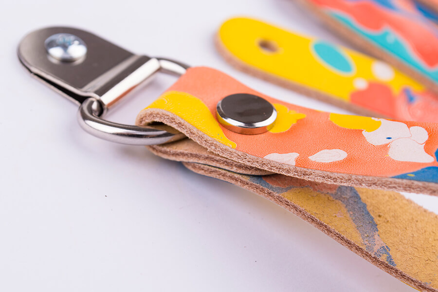 Genuine Leather Marble Door Pulls 