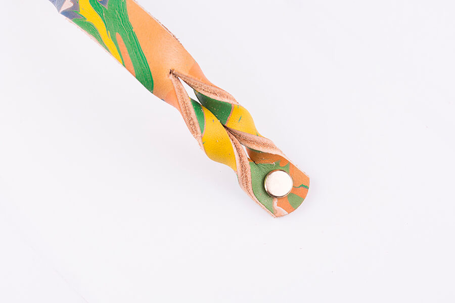 Genuine Leather Marble Door Pulls 