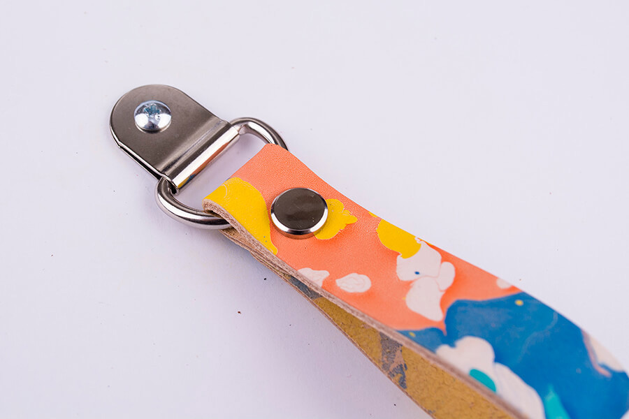 Genuine Leather Marble Door Pulls 