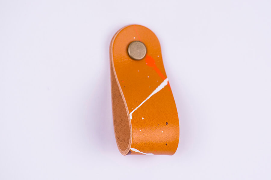 Genuine Leather Splatter Door Pulls 