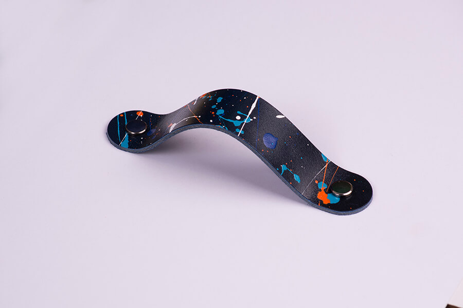 Genuine Leather Splatter Door Pulls 