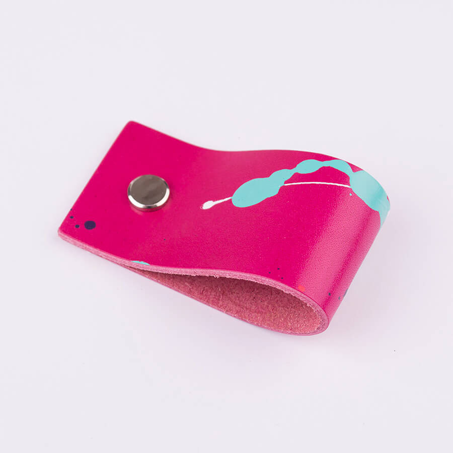 Genuine Leather Splatter Door Pulls 