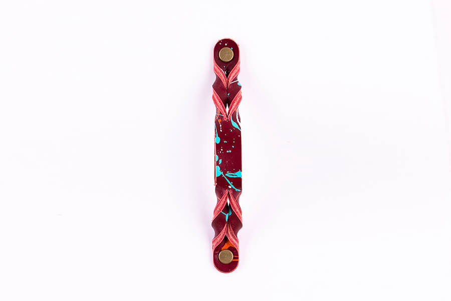 Genuine Leather Splatter Door Pulls 