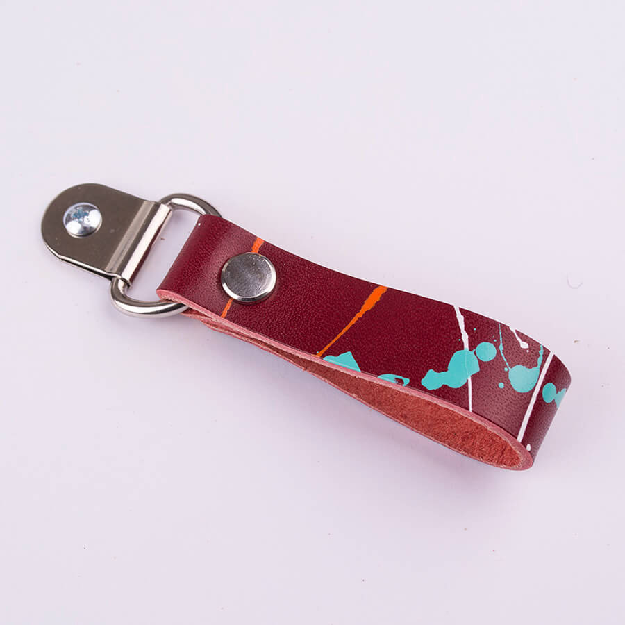 Genuine Leather Splatter Door Pulls 