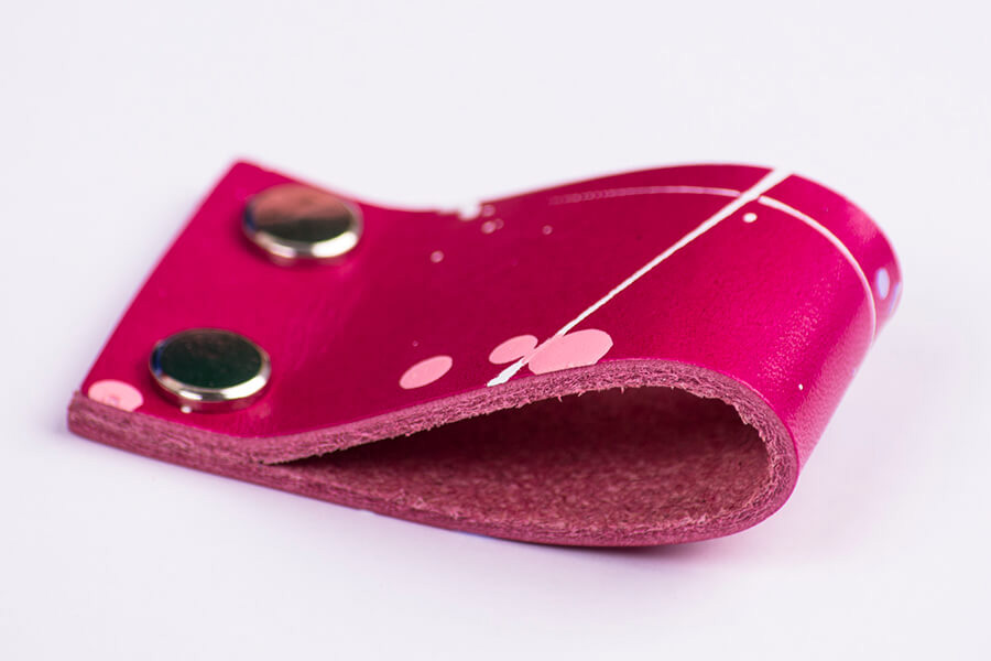 Genuine Leather Splatter Door Pulls 