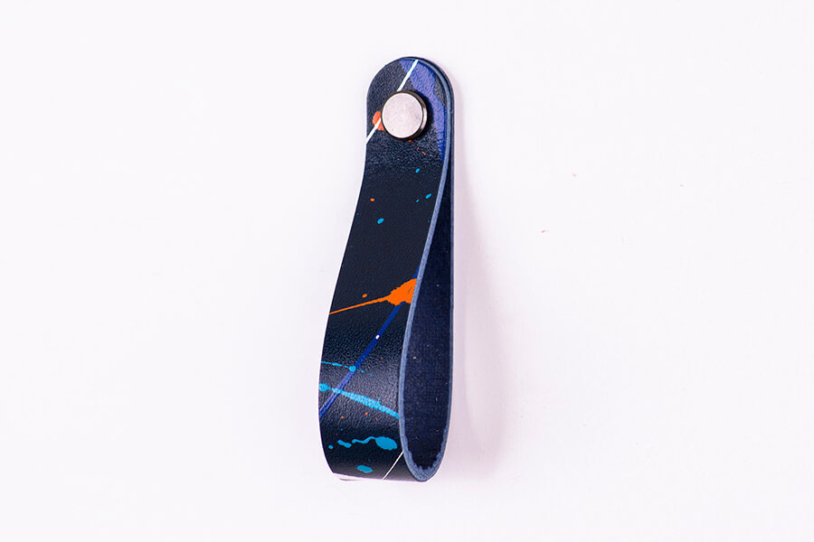 Genuine Leather Splatter Door Pulls 