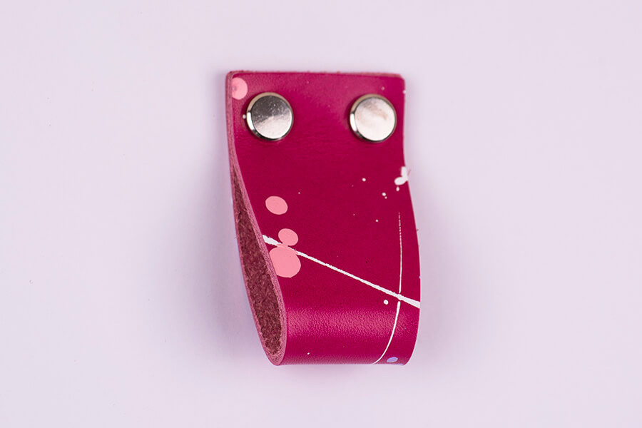 Genuine Leather Splatter Door Pulls 