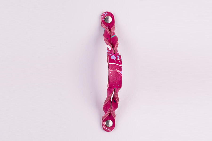 Genuine Leather Splatter Door Pulls 