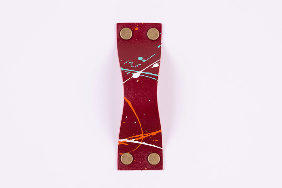 Genuine Leather Splatter Door Pulls 
