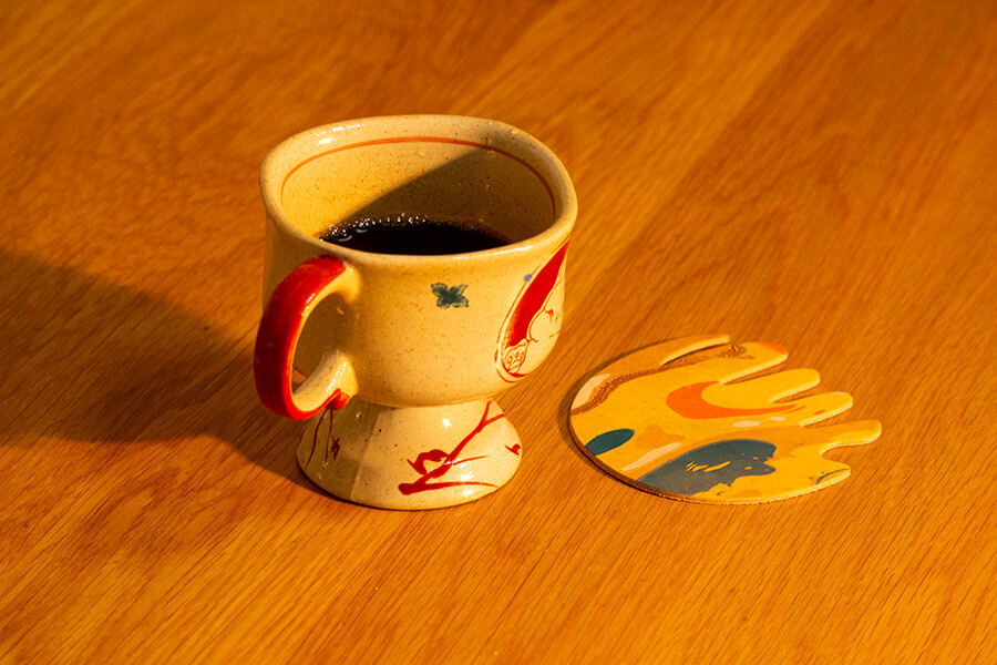 Genuine Leather Marble Coaster 