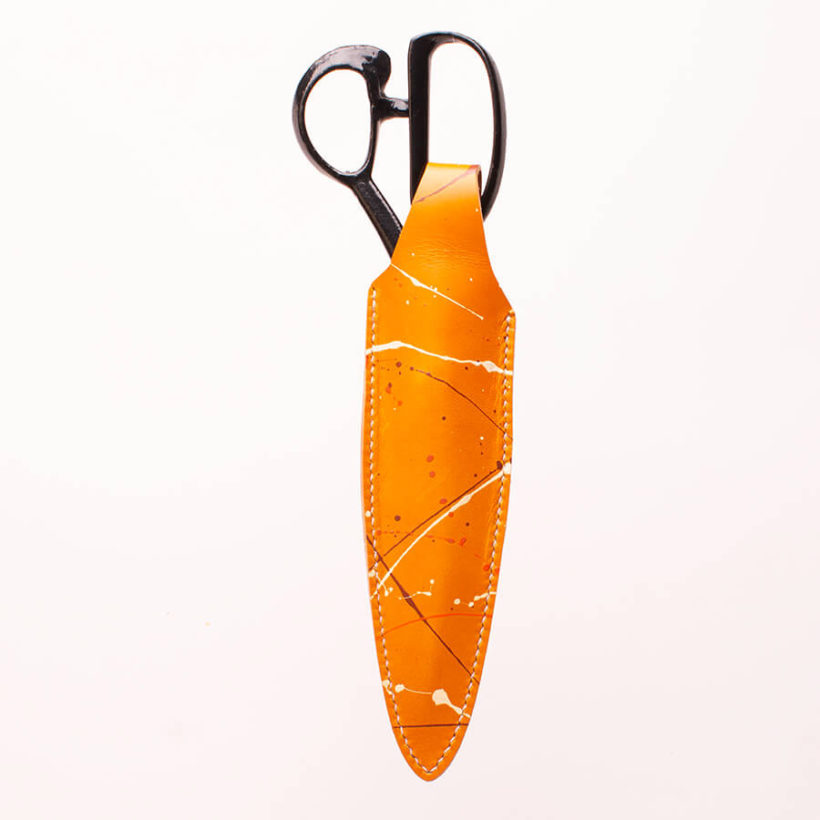 joegoods.com, JoeGoods_genuine_Leather_splatter_1615 tailor scissors case