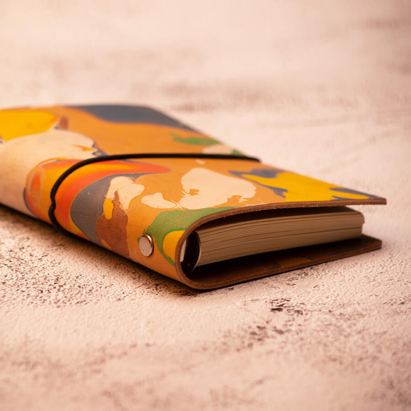 joegoods.com, JoeGoods_genuine_Leather_marble_1901 A7 Travelers Notebook