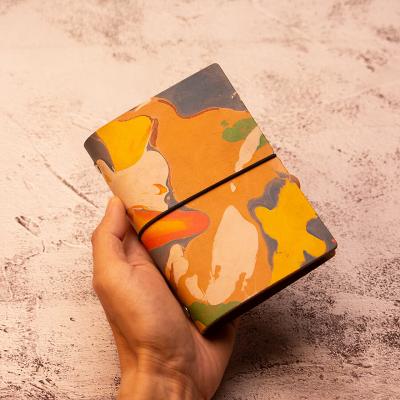 joegoods.com, JoeGoods_genuine_Leather_marble_1901 A7 Travelers Notebook